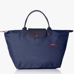 Longchamp- le pliage M tote bag (blue red limited collection)